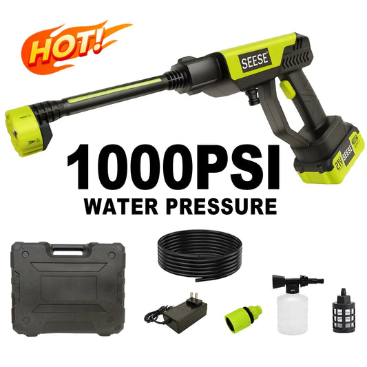 Seese Cordless Pressure Washer Kit – Portable High-Pressure Cleaner for Cars, Patios, Gardens & Home Use
